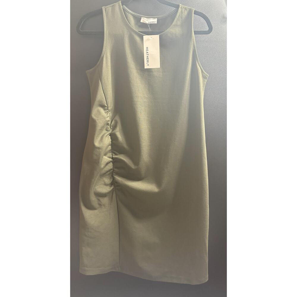 Heatherly NWT Astrid Sleeveless Cinched Dress Stitch Fix Olive Green Size‎ Small